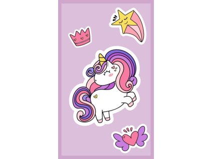 FARO Dětský ručník Jednorožec korunka  Bavlna - Froté, 50/30 cm