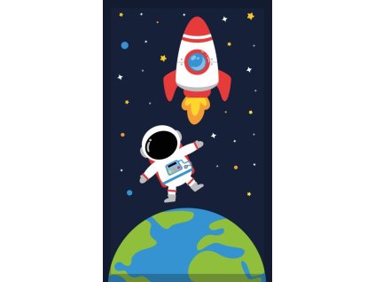 FARO Dětský ručník Vesmír  Bavlna - Froté, 50/30 cm