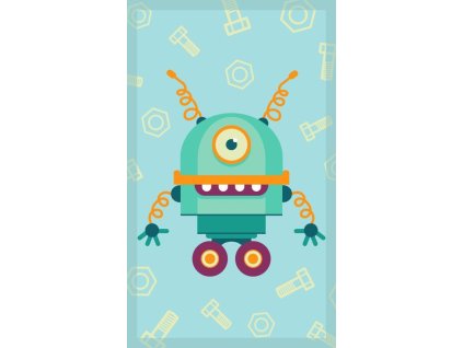 FARO Dětský ručník Robot  Bavlna - Froté, 50/30 cm