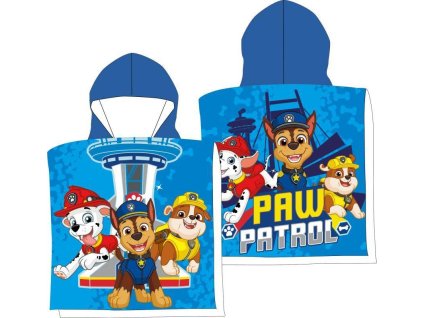 FARO Pončo Paw Patrol blue  Bavlna - Froté, 55/110 cm