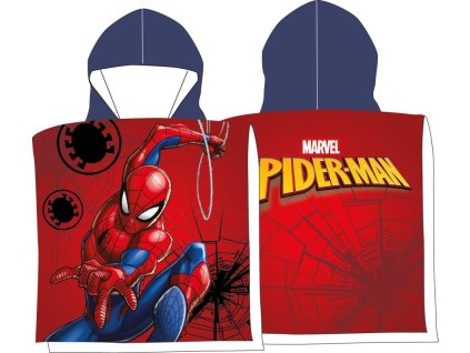 FARO Pončo Spiderman red  Bavlna - Froté, 55/110 cm