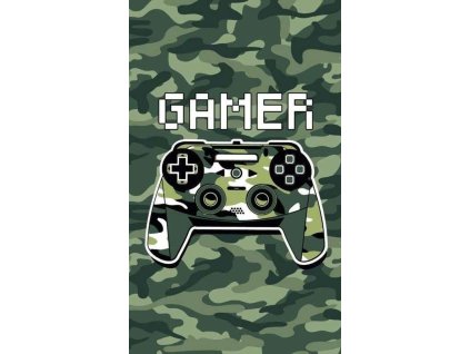 Dětský malý ručník Gamer Army  Bavlna - Froté, 50/30 cm