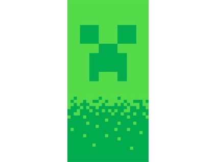 JERRY FABRICS Osuška Minecraft Digital Creeper  Bavlna - Froté, 70/140 cm