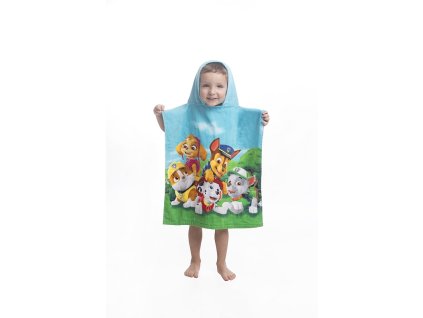 Dětská osuška s kapucí  Paw Patrol, Tlapková patrola parta 50x115 cm