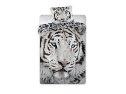 FARO Povlečení Bílý Tygr  Bavlna, 140/200, 70/90 cm