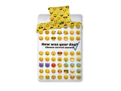 FARO Povlečení Emoji  Bavlna, 140/200, 70/90 cm