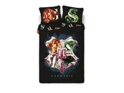 FARO Povlečení Harry Potter black Bavlna, 140/200, 70/90 cm