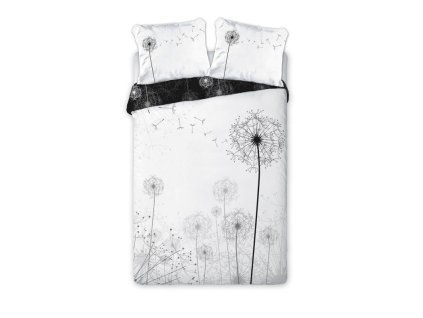 FARO Povlečení Pampeliška černobílé  Bavlna, 140/200, 70/90 cm