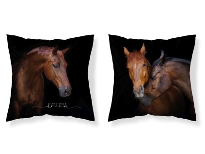 Povlak na polštářek Koně Live 40/40 cm