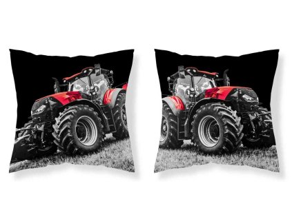 DETEXPOL Povlak na polštářek Traktor red micro Polyester, 40/40 cm