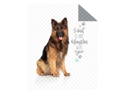 DETEXPOL Přehoz na postel Německý ovčák  Polyester, 170/210 cm