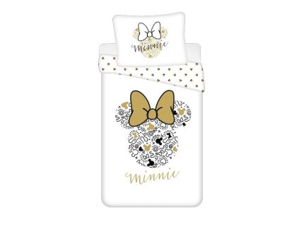 JERRY FABRICS Povlečení Minnie Gold 02 Bavlna, 140/200, 70/90 cm