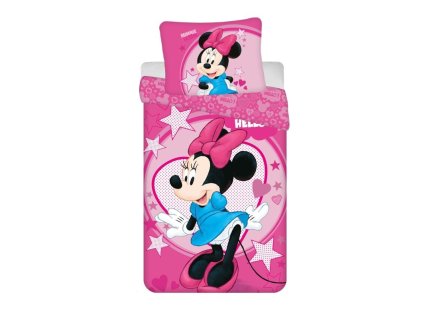 JERRY FABRICS Povlečení Minnie Hello micro Polyester - mikrovlákno, 140/200, 70/90 cm