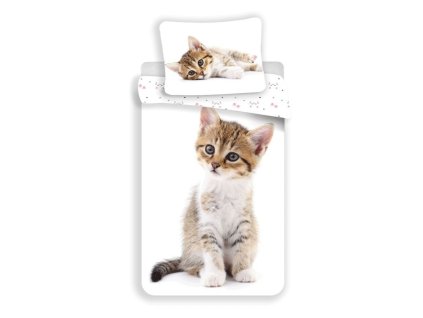Povlečení Kitten white 140/200, 70/90