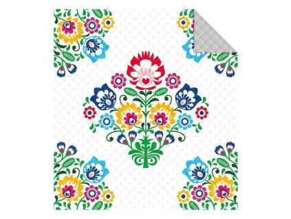 DETEXPOL Přehoz na postel Folklor bílá Polyester, 220/240 cm