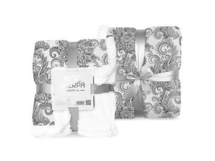 FARO Fleece deka s beránkem ornamenty  Polyester, 150/200 cm