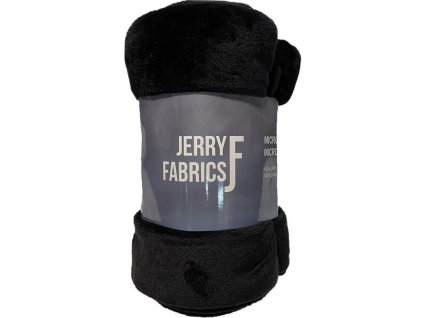JERRY FABRICS Deka microflanel super soft Černá Polyester, 150/200 cm
