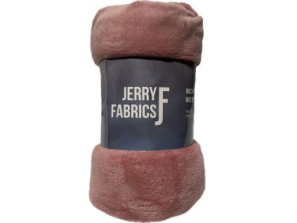 JERRY FABRICS Deka microflanel super soft Starorůžová Polyester, 150/200 cm