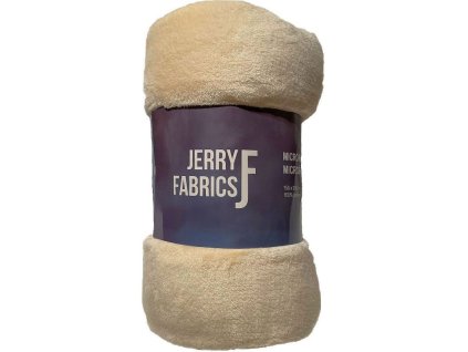 JERRY FABRICS Deka microflanel super soft Světle béžová Polyester, 150/200 cm