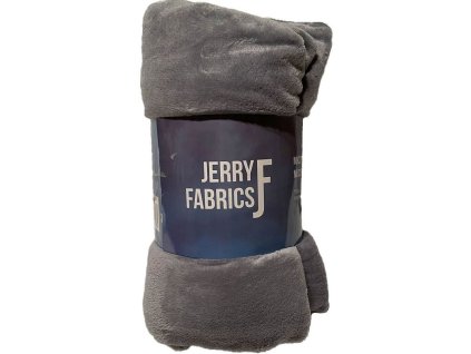 JERRY FABRICS Deka microflanel super soft Tmavě šedá  Polyester, 150/200 cm