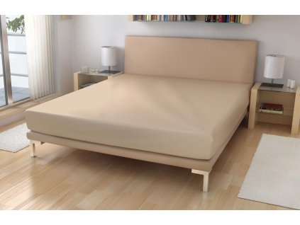 Froté prostěradlo EXKLUSIVE Bílá káva 180/200