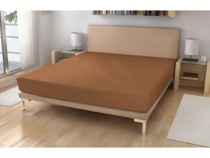 Froté prostěradlo EXKLUSIVE Tmavě béžová 90/200