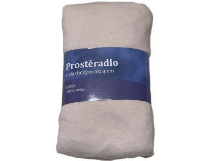 JERRY FABRICS Prostěradlo Jersey Bílá káva  Bavlna, 90/200 cm