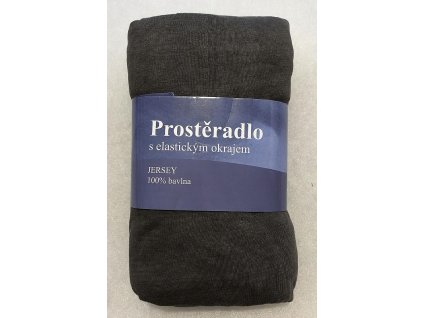 JERRY FABRICS Prostěradlo Jersey Tmavě Šedá  Bavlna, 90/200 cm
