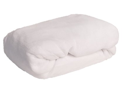 JERRY FABRICS Prostěradlo mikroplyš bílá Polyester, 180/200 cm