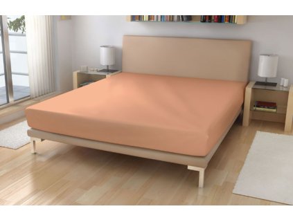 Jersey prostěradlo 90/200 lososová