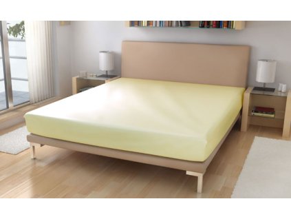 Jersey prostěradlo 90/200 slonová kost