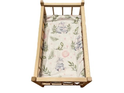 SDS Matrace do postýlky pro panenky Hrošíci baby  Bavlna, výplň: Polyester, 50/28 cm