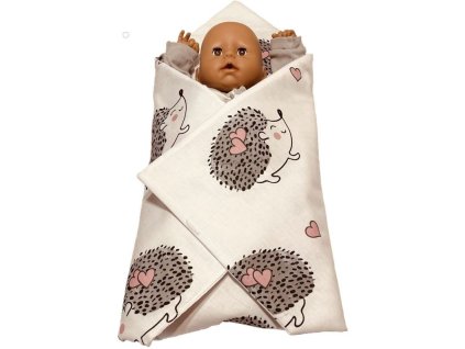 Rychlozavinovačka pro panenky Ježeček Bavlna, výplň: Polyester, 1x 60x60 cm