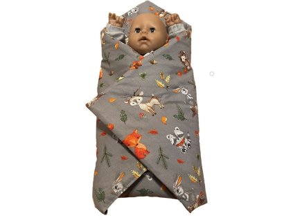 Rychlozavinovačka pro panenky Zvířátka z lesa Bavlna, výplň: Polyester, 1x 60x60 cm