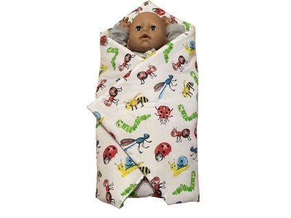 Rychlozavinovačka pro panenky Zvířátka z louky Bavlna, výplň: Polyester, 1x 60x60 cm