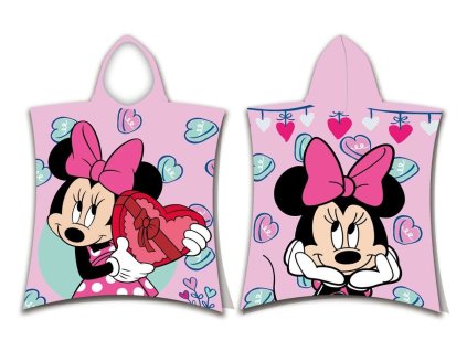 JERRY FABRICS Pončo Minnie Pink 03 Bavlna - Froté, 50/115 cm