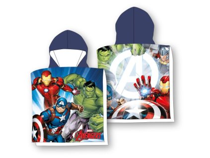 Dětská osuška s kapucí Avengers, micro polyester/mikrovlákno, 50x100 cm