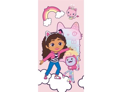 JERRY FABRICS Osuška Gábinin kouzelný domek 03 Bavlna - Froté, 70/140 cm