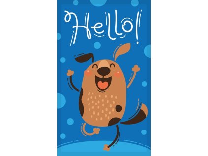 Dětský ručník Veselý pejsek  Bavlna - Froté, 50/30 cm