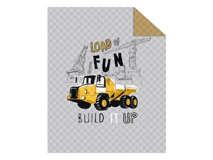 DETEXPOL Přehoz na postel Stavba dumper  Polyester, 170/210 cm