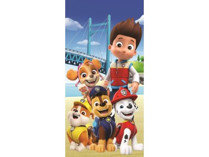 JERRY FABRICS Osuška Paw Patrol PP457 Bridge Bavlna - Froté, 70/140 cm