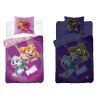 Svítící bavlněné povlečení Tlapková patrola barva lila