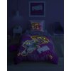 Svítící bavlněné povlečení Tlapková patrola barva lila