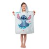 Osuška s kapucí Lilo and Stitch Blue  Bavlna - Froté, 50/115 cm