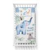 Bambusové povlečení do postýlky Zvířátka modrá  Bavlna, Bambus, 100x135, 40x60 cm