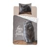 DETEXPOL Povlečení Kočka Love  Bavlna, 140/200, 70/80 cm