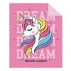 DETEXPOL Přehoz na postel Jednorožec dream  Polyester, 170/210 cm