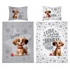 Bambusové povlečení do postýlky Veselý pejsek šedý  Bavlna, Bambus, 100x135, 40x60 cm