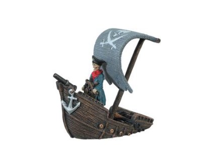 Akvarijní dekorace Pirátská loď 17cm Zolux