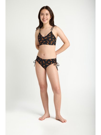 Stroje kąpielowe menstruacyjne modibodi TEEN Tie Side Bikini Brief MH Cheetah Ch (3)